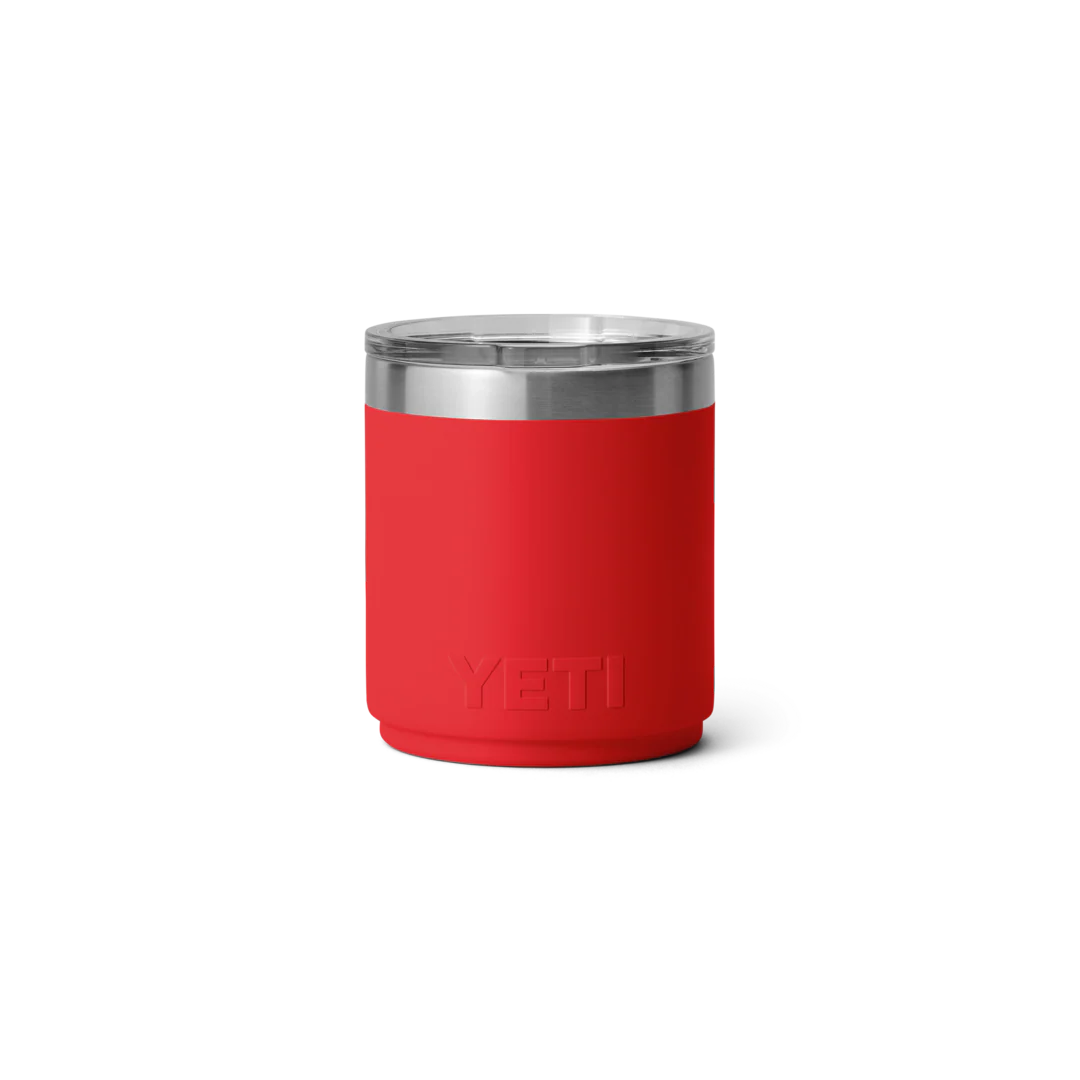 YETI Rambler 10 oz Stackable Lowball with MagSlider™ Lid - Rescue Red (Ceramic Lining)