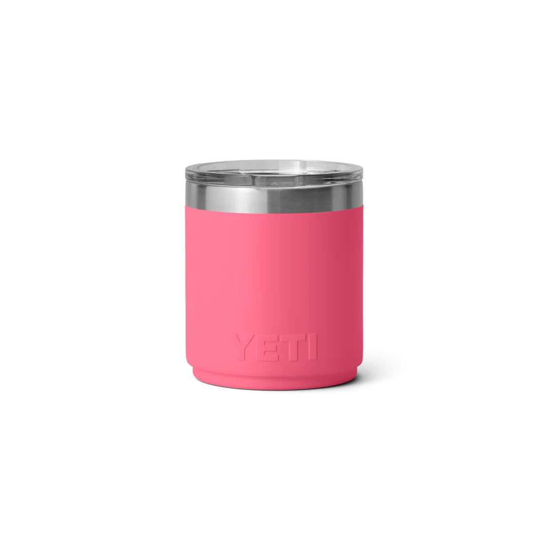 YETI Rambler 10 oz Stackable Lowball with MagSlider™ Lid - Tropical Pink (Ceramic Lining)