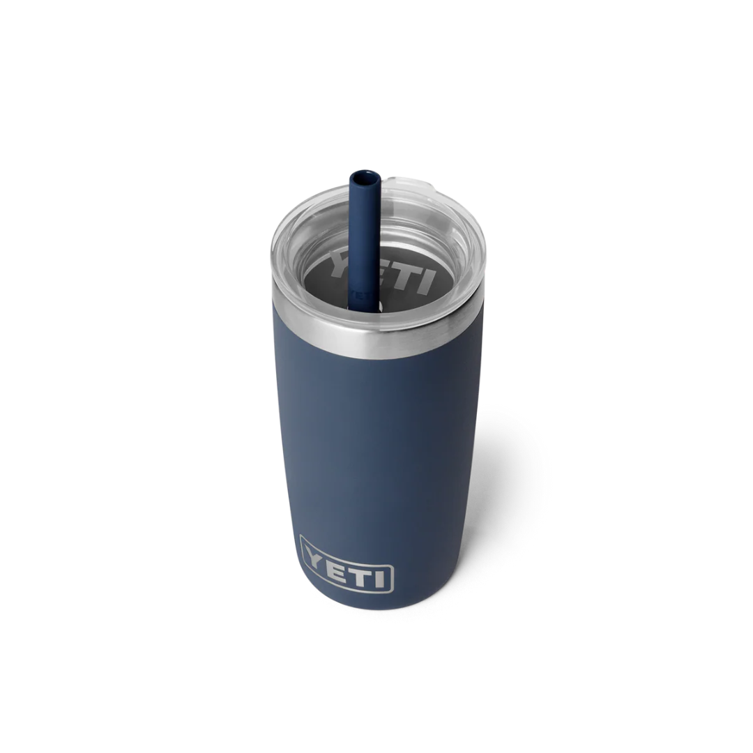YETI Rambler Jr. 10 oz Tumbler with Silicone Straw Lid - Navy