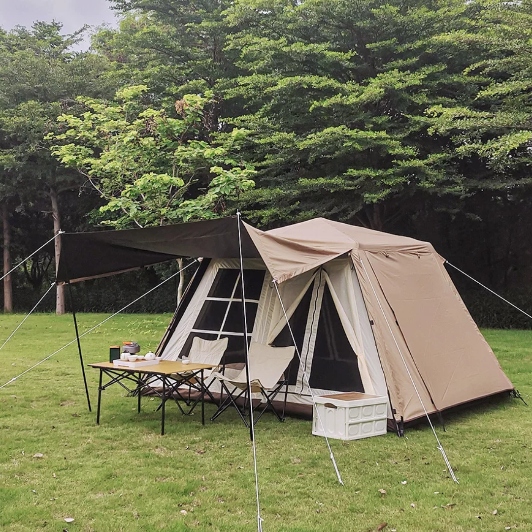 Stoic Villa 10.5 Black-Coated Automatic 2-5 person Tent - Khaki
