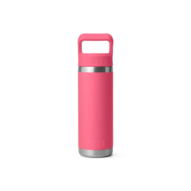 YETI Rambler 18 oz Water Bottle with Color-Matched Straw Cap- Tropical Pink