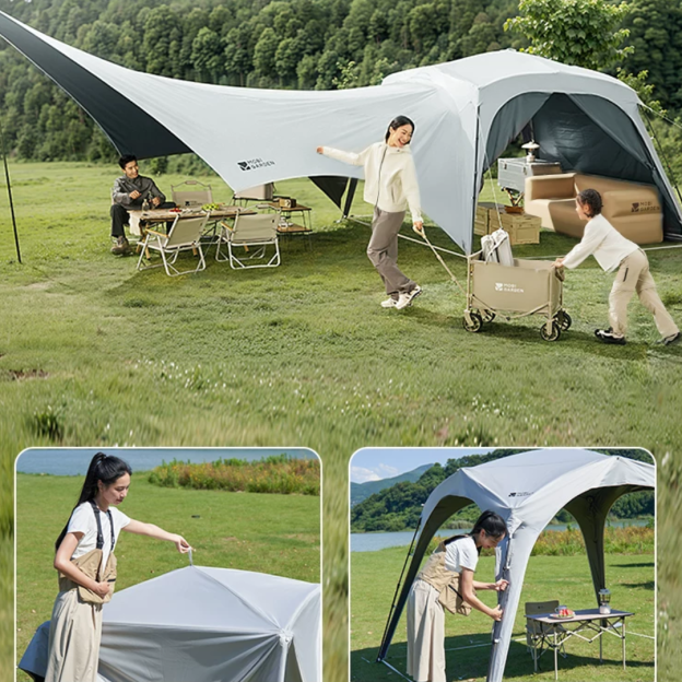 Mobi Garden (Black Coated) Holiday Automatic Dome Shelter PO9.0 