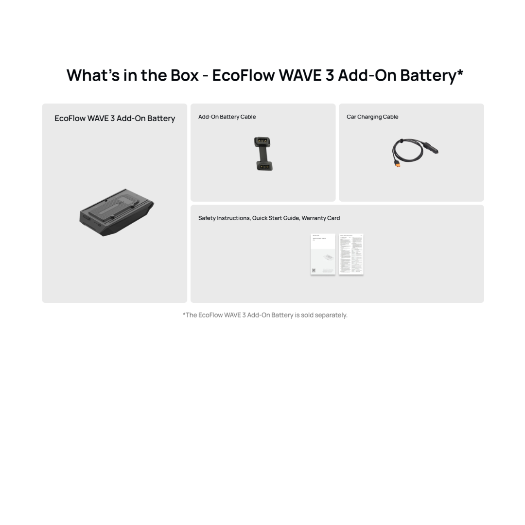 EcoFlow Wave 3 Add-On Battery - 1024Wh