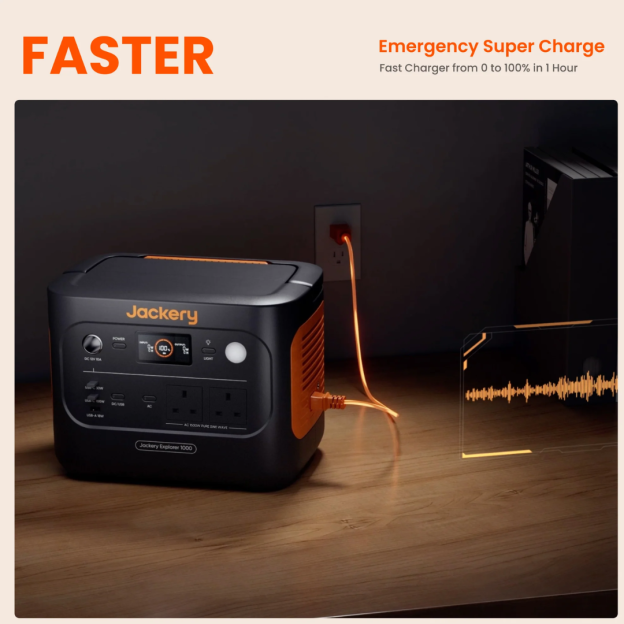 Jackery Explorer 1000 v2 Portable Power Station - 1070Wh, AC 1500W