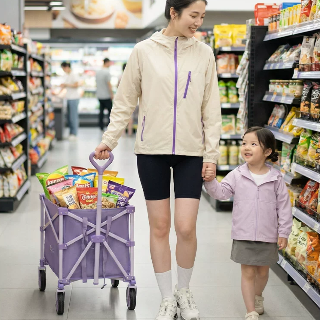 Mobi Garden Cloudy Folding Wagon S60 - Purple