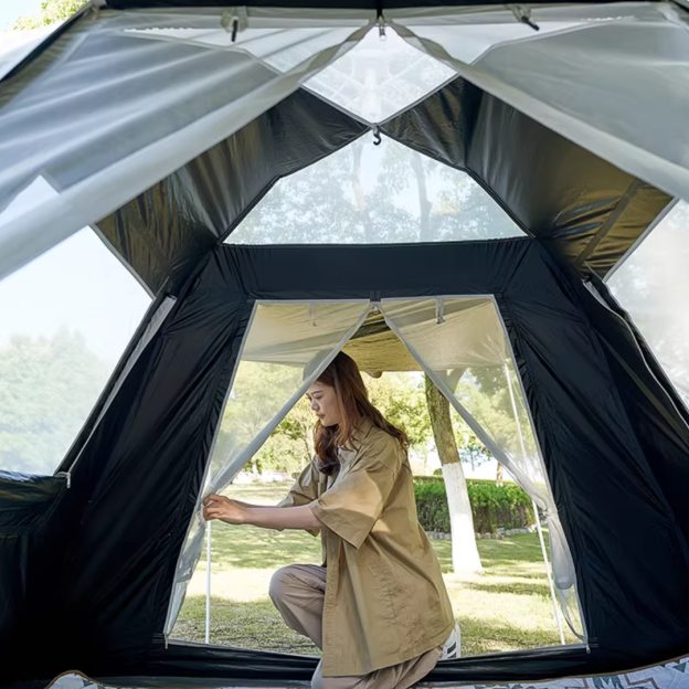 Mobi Garden (Black Coated) Zero Automatic Tent 155 with Tarp 2-3 Persons tent