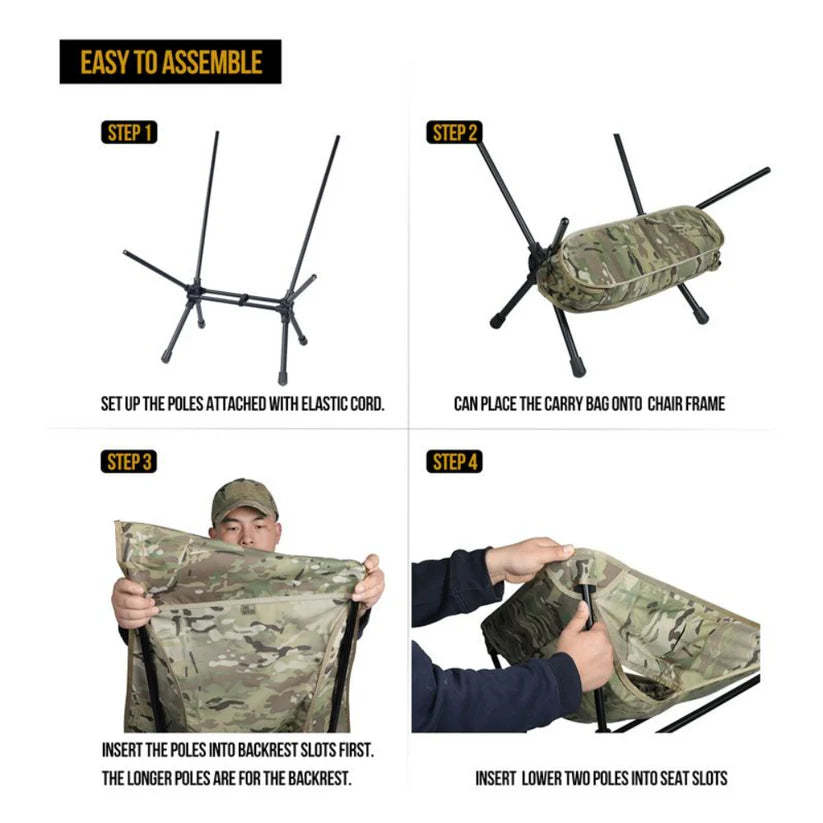 OneTigris Portable Camping Chair Large - 03 Multicam
