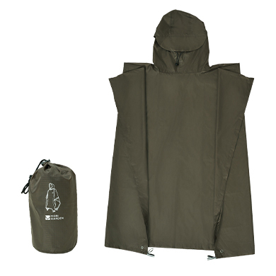 Mobi Garden Ultralight raincoat PONCHO - Green