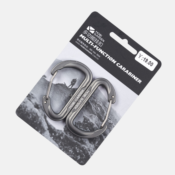 Mobi Garden multi-function carabiner - Grey