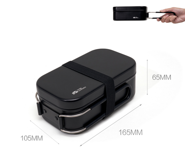 Mobi Garden Ji Yan Lunch Box / Mess Tin - Black-Goritta Works Sdn. Bhd. 202501017603 (1619017-X)