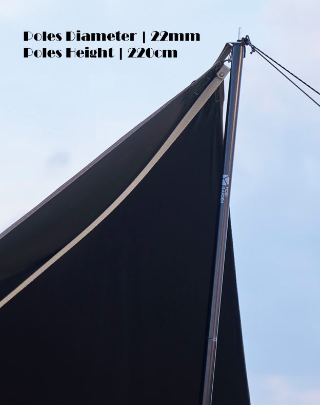 Mobi Garden 410 Black Coating Tarp - Black