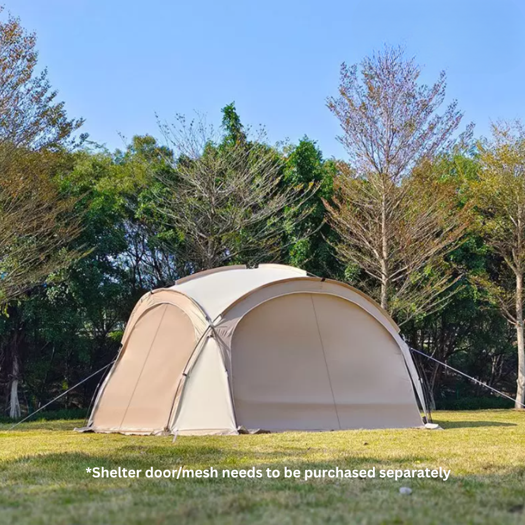 Stoic 2.3m Dome Shelter with Black-Coated Zipper Model - Black