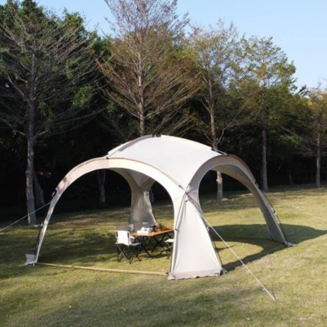 Stoic 2.3m Dome Shelter with Black-Coated Zipper Model - Black