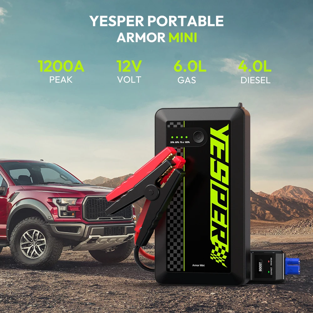 YESPER Armor Mini Multi-function Jump Starter 12V - 8000mAh
