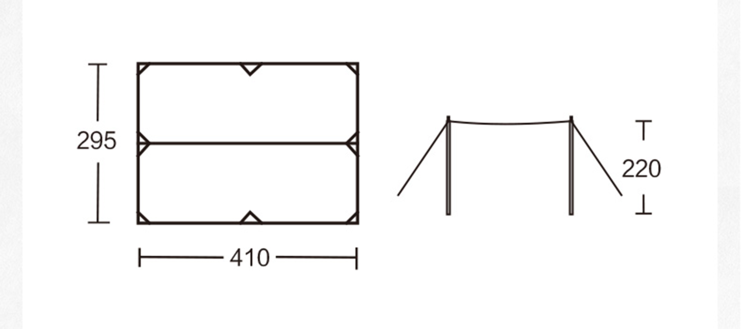 Mobi Garden 410 Black Coating Tarp - Tan
