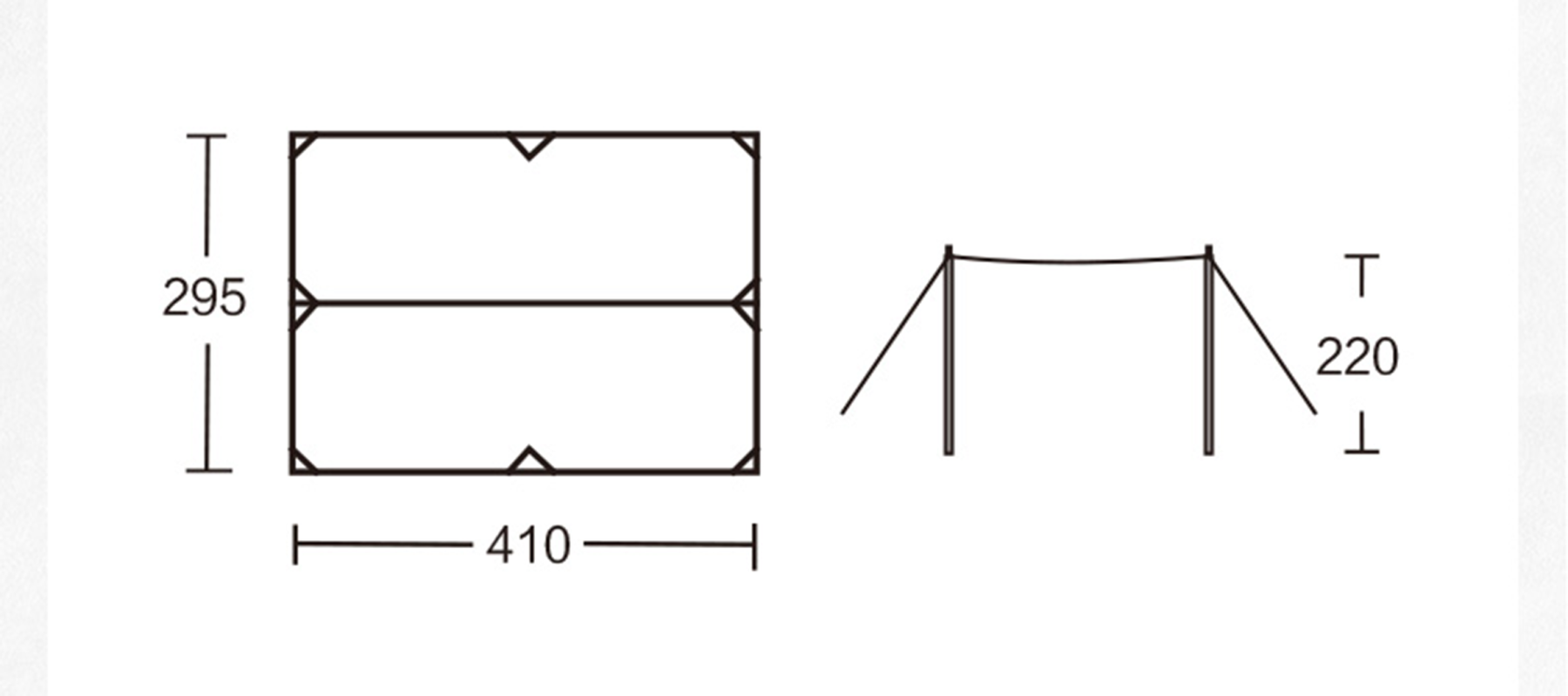 Mobi Garden 410 Black Coating Tarp - Tan