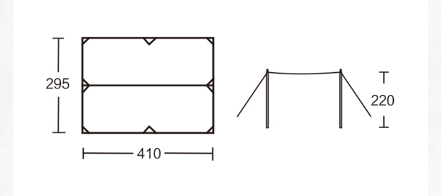 Mobi Garden 410 Black Coating Tarp - Tan