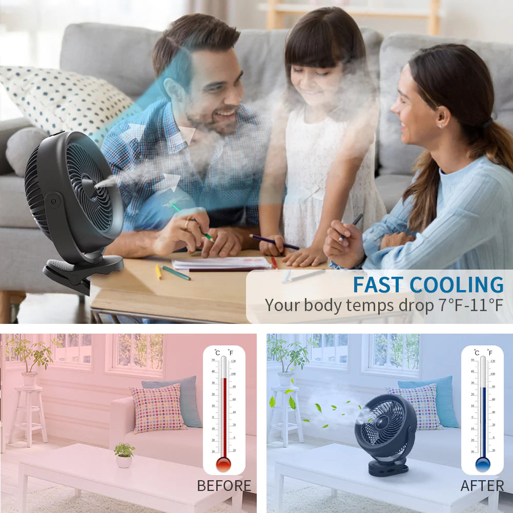 OPOLAR Cooling Misting Fan Clip On Fan | 10000mAh 8 Inch-Goritta Works Sdn. Bhd. 202501017603 (1619017-X)