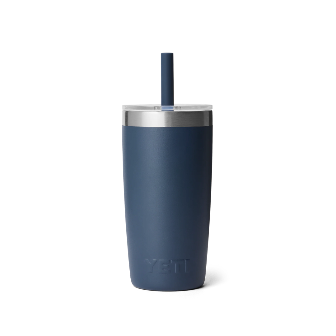 YETI Rambler Jr. 10 oz Tumbler with Silicone Straw Lid - Navy