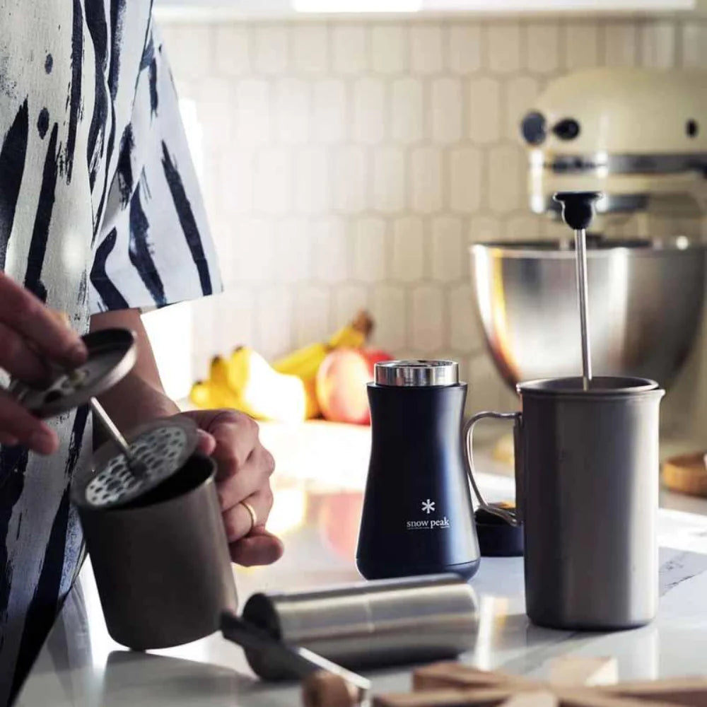 Snow Peak Stainless Vacuum Bottle Tsuzumi 350 - Black-Goritta Works Sdn. Bhd. 202501017603 (1619017-X)