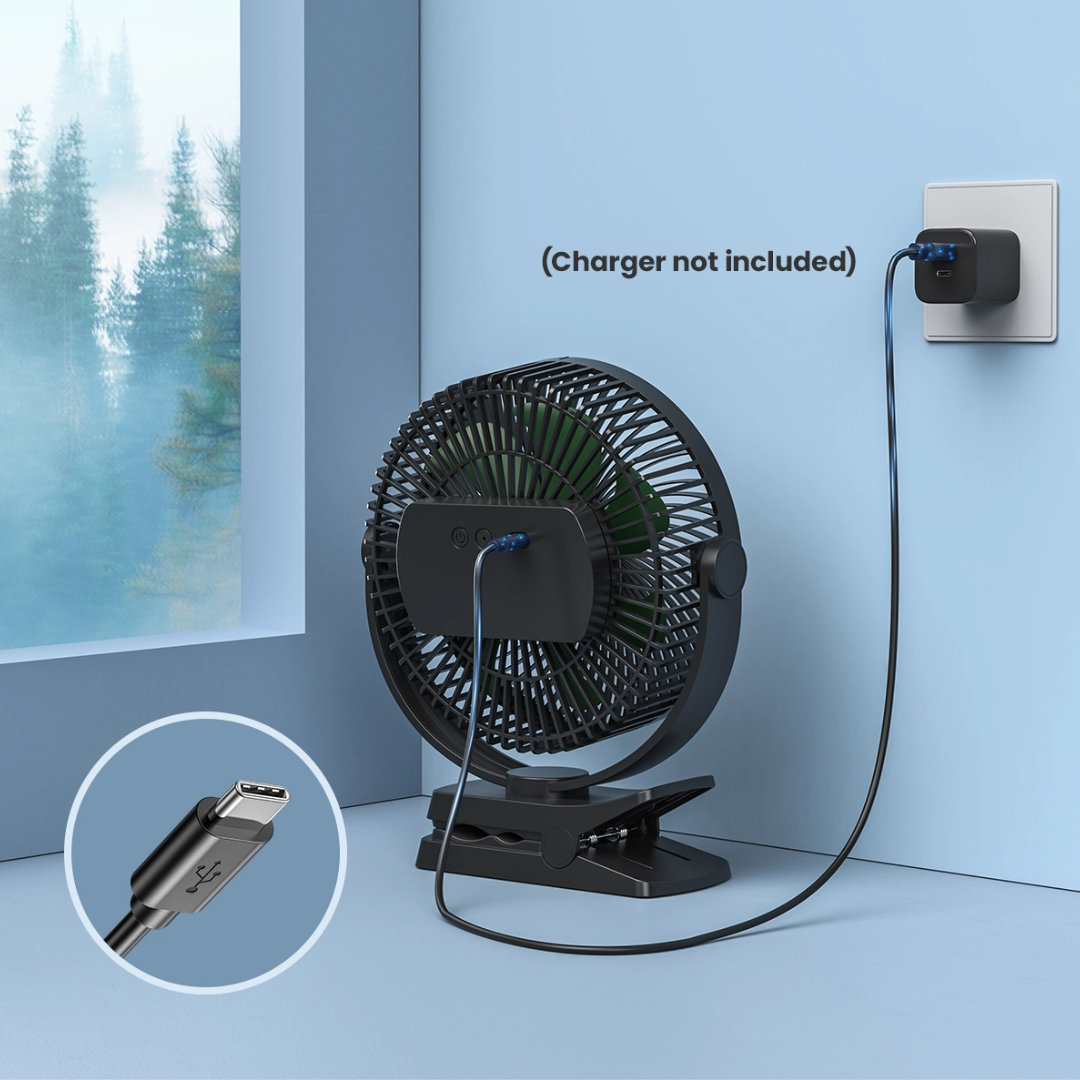 LEMOISTAR 4-in-1 Clip Fan - Black