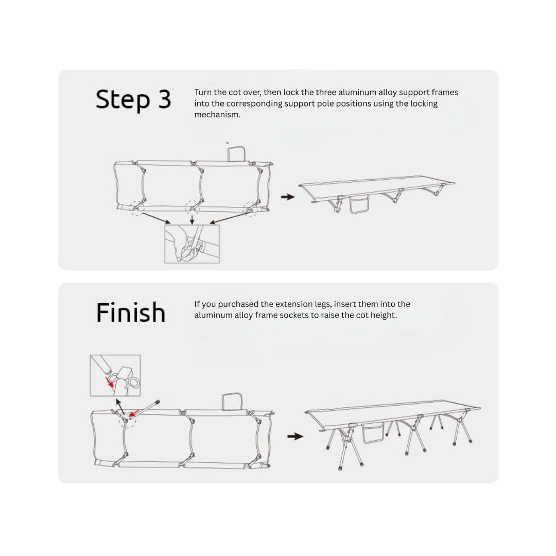 Soloman 2-Way Convertible Camping Cot
