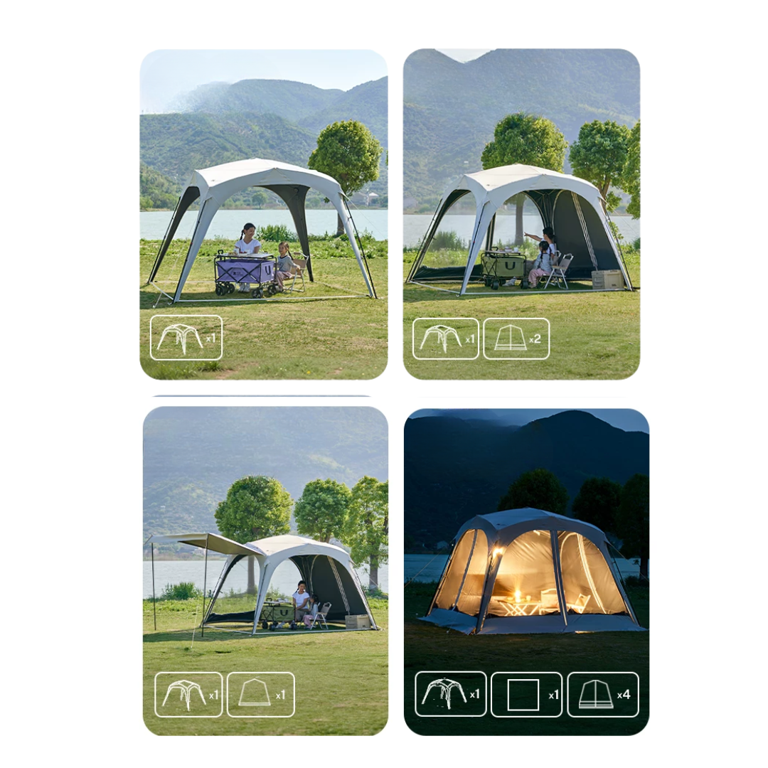 Mobi Garden (Black Coated) Holiday Automatic Dome Shelter PO9.0 