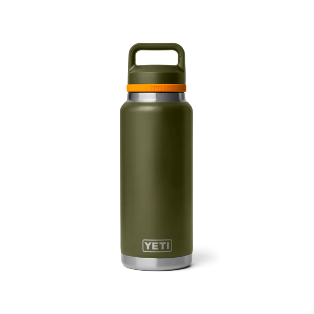 YETI Rambler 36 oz Bottle with Chug Cap - Olive/King Orange