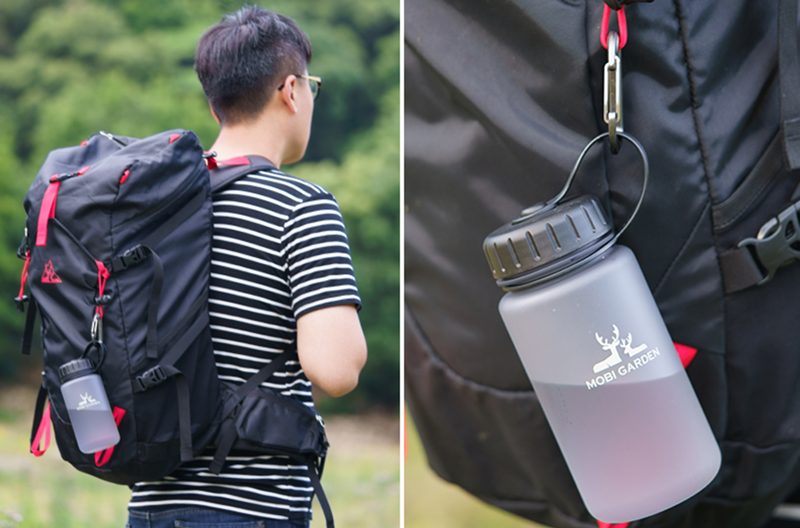 Mobi Garden multi-function carabiner - Grey