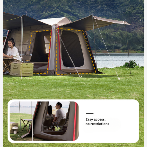 Mobi Garden Holiday Mountain Residence 5.9 Automatic 3-4 person Tent - Black Coated