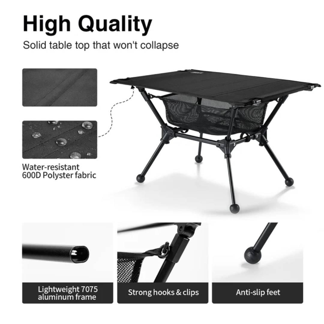 OneTigris Dipper Camping Table - Black 