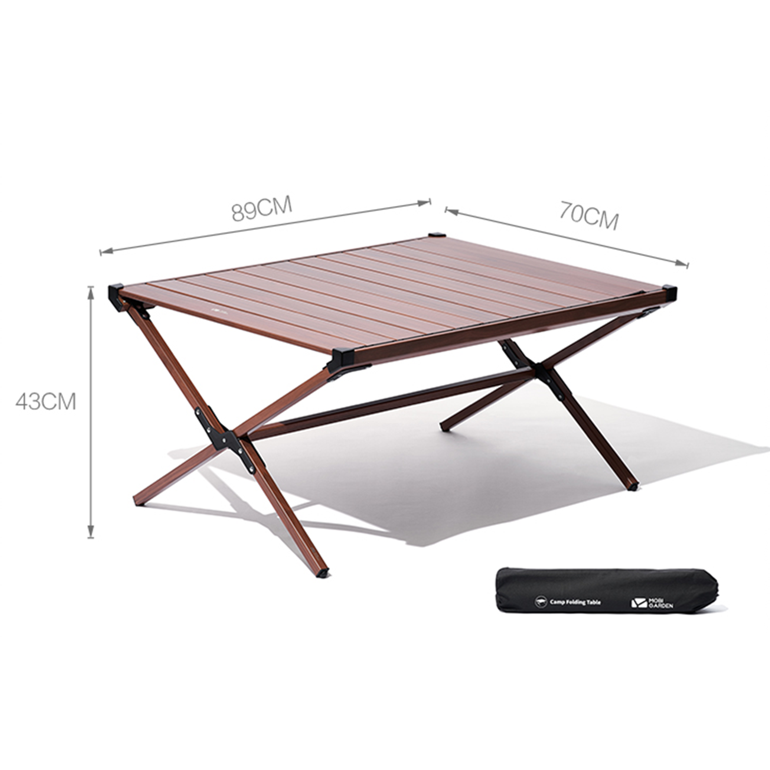 Mobi Garden Shan Ze Aluminum Omelet Table Wide - Wood-Goritta Works Sdn. Bhd. 202501017603 (1619017-X)