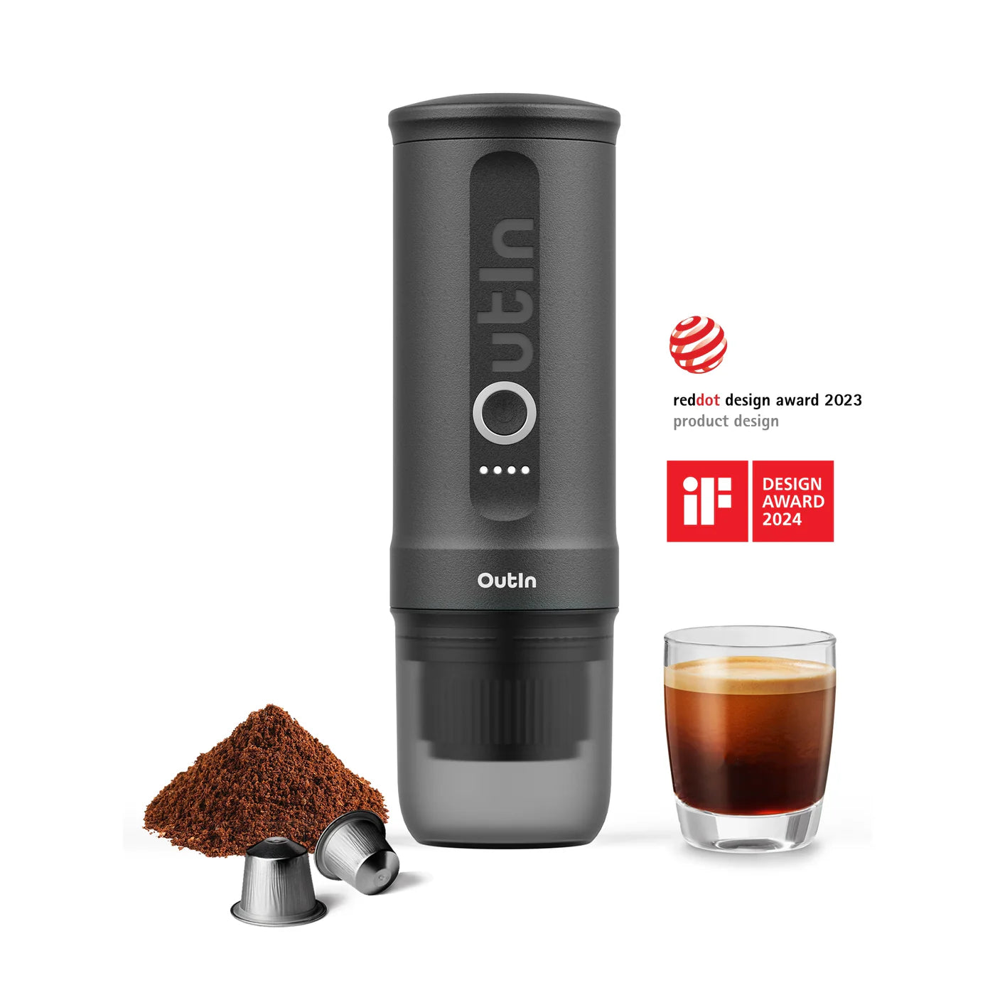 Outin Nano Portable Espresso Machine - Space Grey-Goritta Works Sdn. Bhd. 202501017603 (1619017-X)