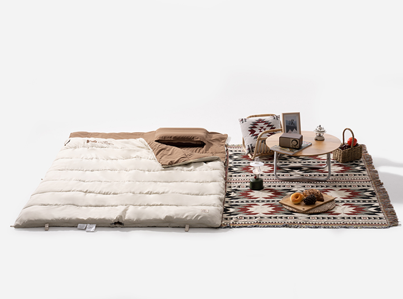 Mobi Garden Crescent Sleeping Bag 1.4 Single - Ivory