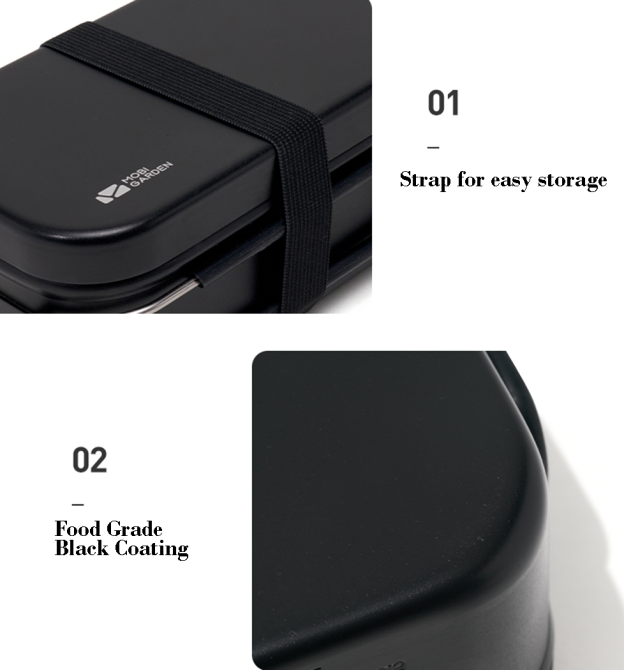 Mobi Garden Ji Yan Lunch Box / Mess Tin - Black-Goritta Works Sdn. Bhd. 202501017603 (1619017-X)