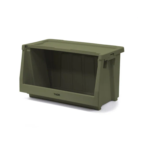 THOR Stacking Shelf Container 50L - Olive Grab