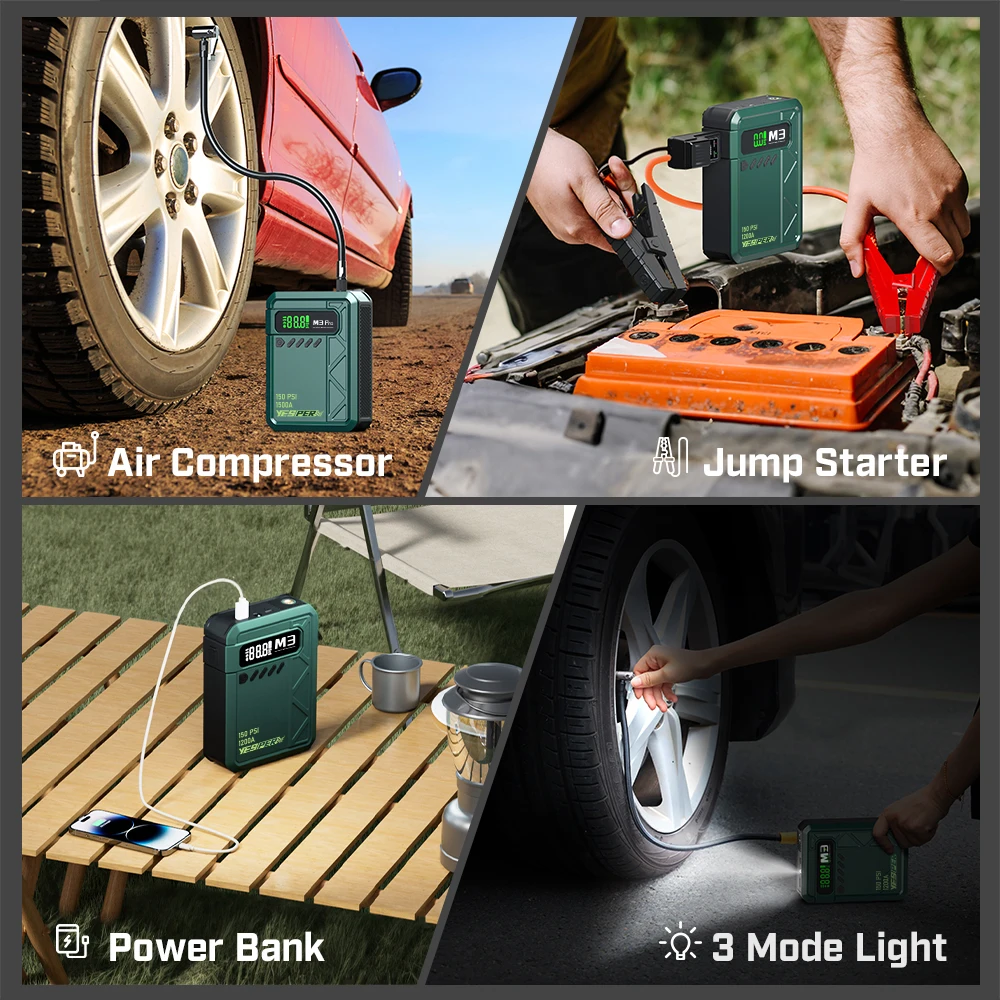 YESPER (Jump Starter + Air Pump) Almighty M3 - 8000mAh