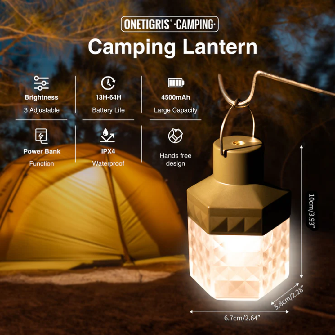 OneTigris LED Camping Lantern 220Lm - Ranger Green