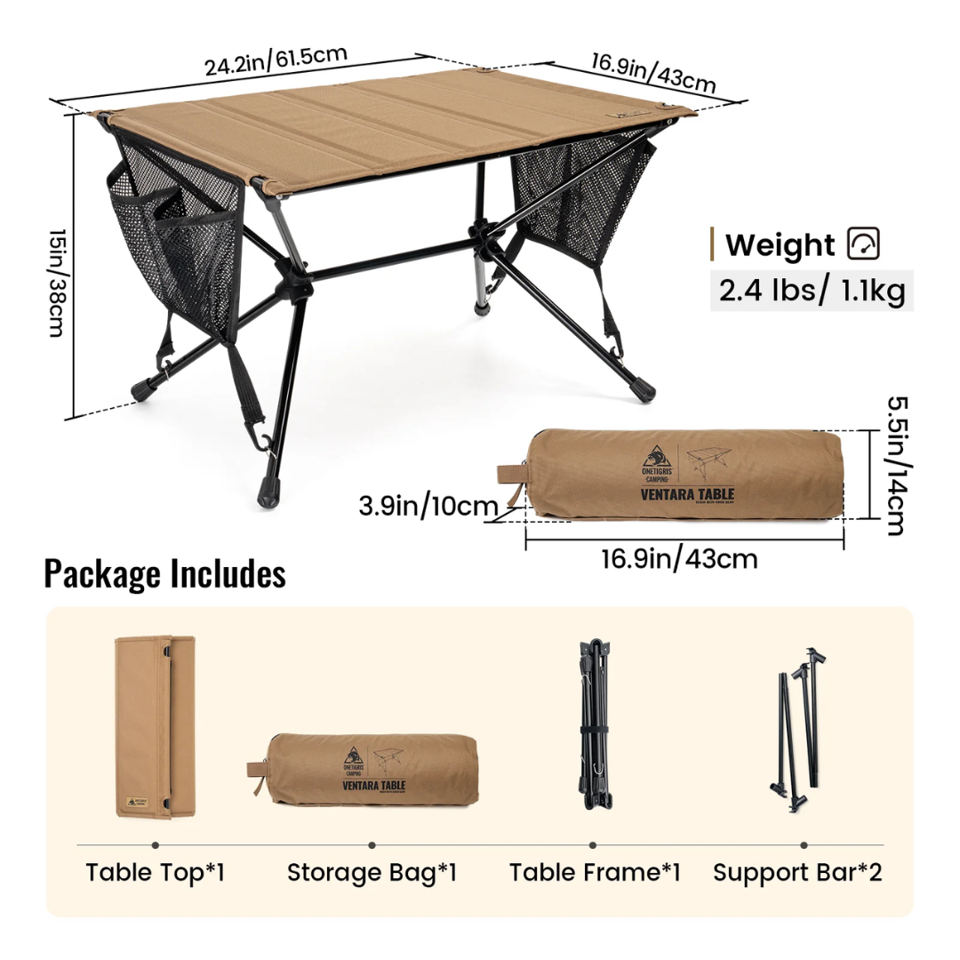 OneTigris Ventara Camping Table 09 - Coyote Brown