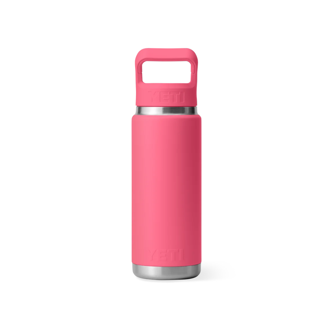 YETI Rambler 26 oz Water Bottle With Color-Matched Straw Cap - Tropical Pink