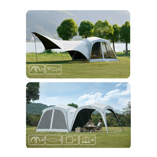 Mobi Garden (Black Coated) Holiday Automatic Dome Shelter PO9.0 