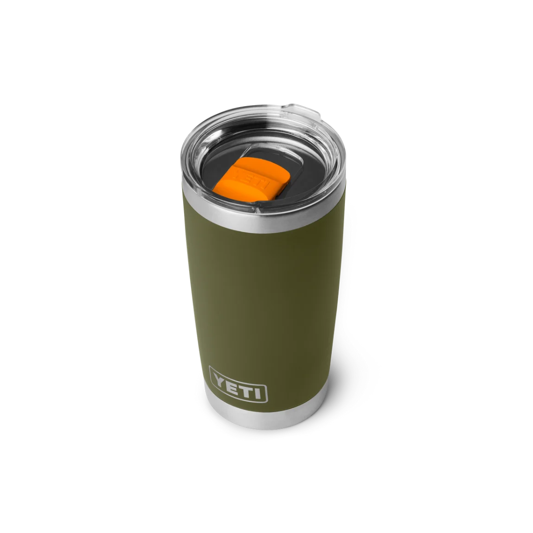 YETI Rambler 20 oz Tumbler With Magslider™ Lid - Olive/King Orange
