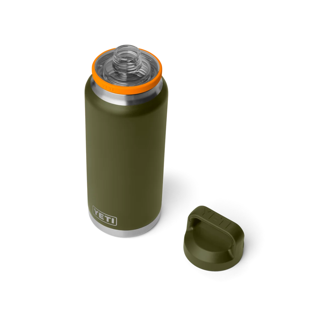 YETI Rambler 36 oz Bottle with Chug Cap - Olive/King Orange