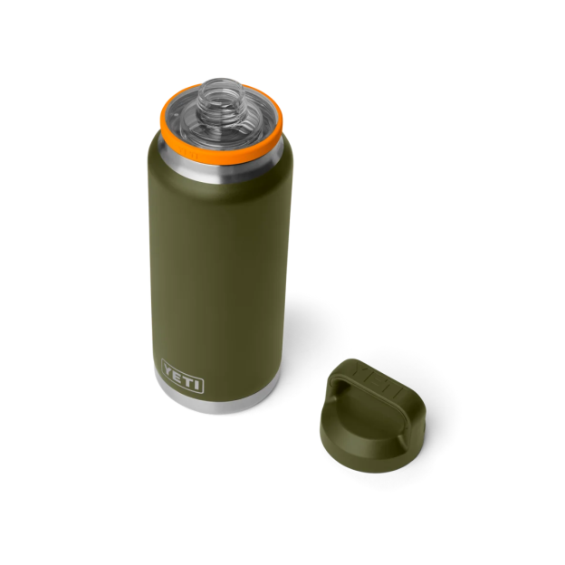 YETI Rambler 36 oz Bottle with Chug Cap - Olive/King Orange