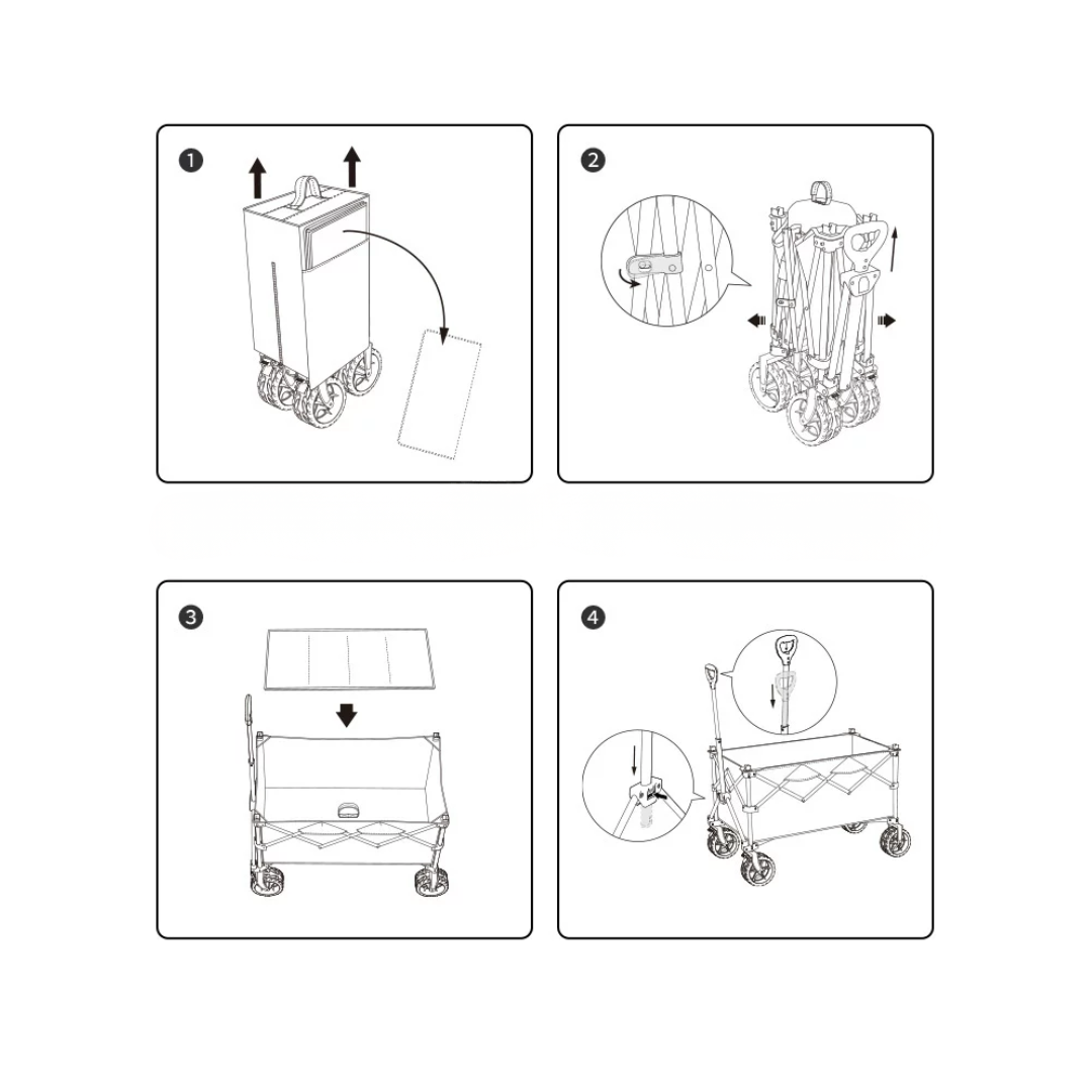 Mobi Garden Cloudy Folding Wagon 200L - Sand