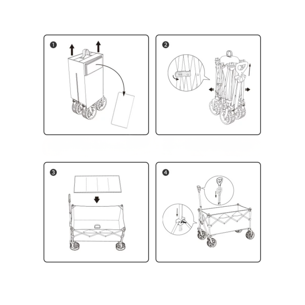 Mobi Garden Cloudy Folding Wagon 200L - Sand
