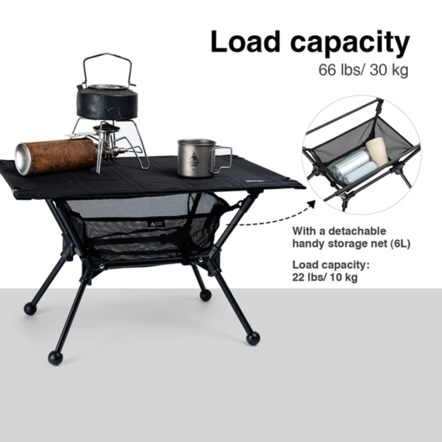 OneTigris Dipper Camping Table - Black 