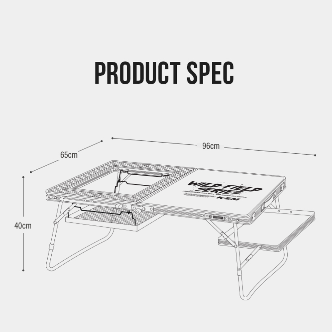 KZM Wild Field Low BBQ Table