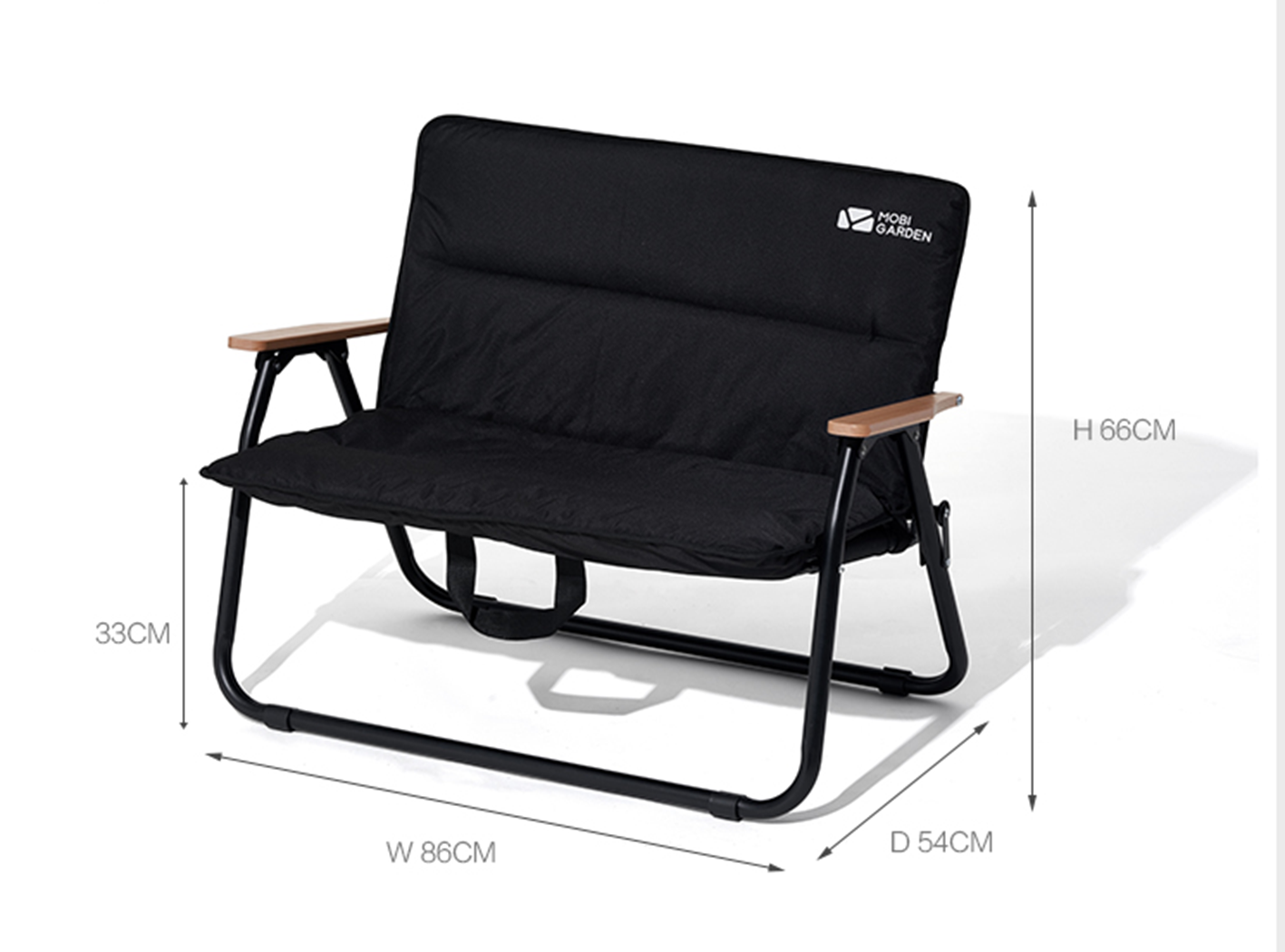 Mobi Garden Yun Mu Double Chair - Black-Goritta Works Sdn. Bhd. 202501017603 (1619017-X)