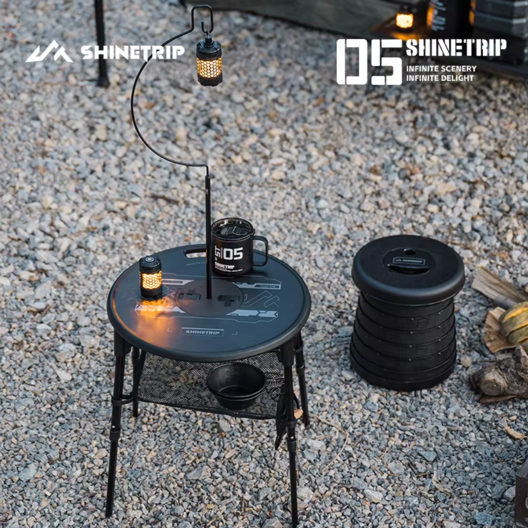 SHINETRIP ST-05 High-Low Tactical Round Table Set - Black